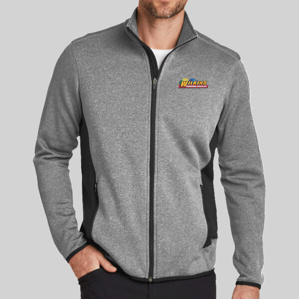 Wilkins - Full Zip Heather Stretch Fleece Jacket Thumbnail